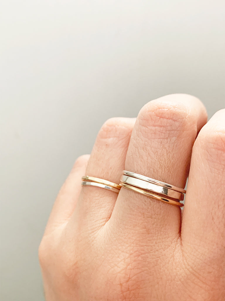 Hammered Gold-Fill Stacking Ring