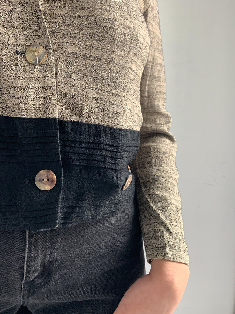 MB Heathered Shirt Jacket with Button Detail